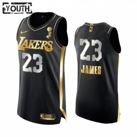 Maillot NBA Los Angeles Lakers LeBron James 23 2020-21 Noir Golden Edition Swingman - Enfant